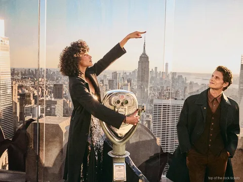 Vista sullo skyline di Manhattan dalla terrazza panoramica Top of the Rock