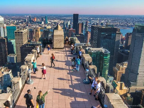 Étage d'observation de Top of the Rock inclus dans le billet avec guide application