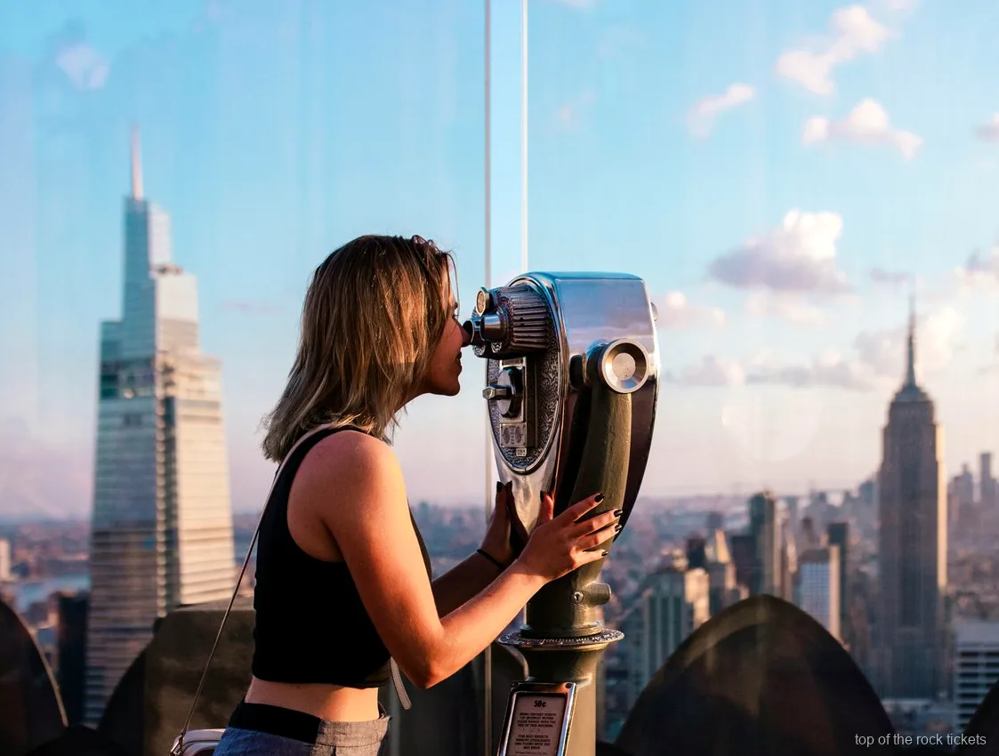 Blick auf die Skyline Manhattans bei der App-geführten Top of the Rock Tour